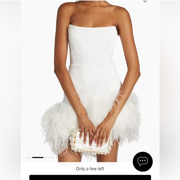 Bronx and Banco Dresses & Skirts - Bronx and Banco White Feather Mini Dress